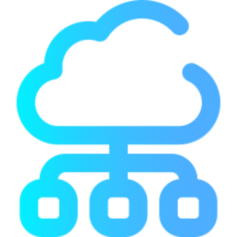 icono tipo vector que representa la nube con una estructura de archivos