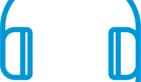 Icono tipo vector que representa unos auriculares de diadema